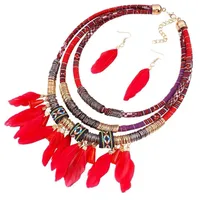 Simple Feather Tassel Wild Necklace sku image 2