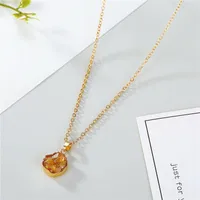 Wholesale Jewelry Fashion Round Alloy Pendant Necklace sku image 1