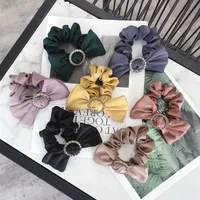 Hair Accessories Korean Simple High-end Large Bow Diamond-studded High Elastic Hair Rope Hair Band Rubber Band main image 1