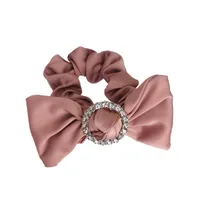 Hair Accessories Korean Simple High-end Large Bow Diamond-studded High Elastic Hair Rope Hair Band Rubber Band main image 5