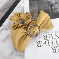 Hair Accessories Korean Simple High-end Large Bow Diamond-studded High Elastic Hair Rope Hair Band Rubber Band sku image 1