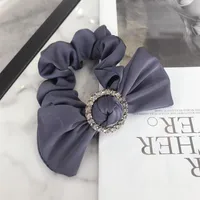 Hair Accessories Korean Simple High-end Large Bow Diamond-studded High Elastic Hair Rope Hair Band Rubber Band sku image 4