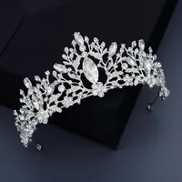 Wedding Crown Vintage Alloy Diamond Bridal Crown Baroque Princess Crown Jewelry main image 1