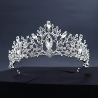 Wedding Crown Vintage Alloy Diamond Bridal Crown Baroque Princess Crown Jewelry main image 2