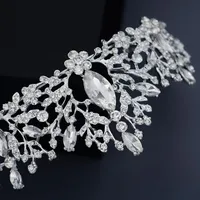 Wedding Crown Vintage Alloy Diamond Bridal Crown Baroque Princess Crown Jewelry main image 3