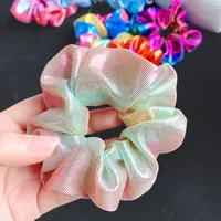 Korean New Style Hair Accessories Female Simple Shiny Large Intestine Hair Ring Thick Hair Rope main image 4