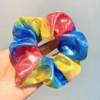 Korean New Style Hair Accessories Female Simple Shiny Large Intestine Hair Ring Thick Hair Rope sku image 1