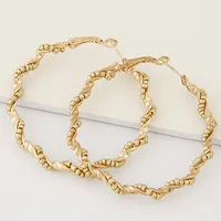 Fashion Jewelry Metal Wild Guilloché Earrings main image 1