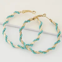 Fashion Jewelry Metal Wild Guilloché Earrings sku image 3