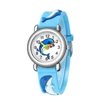 Cute Dolphin Pattern Quartz Watch Boys Girl Gift Watch Wholesale sku image 3