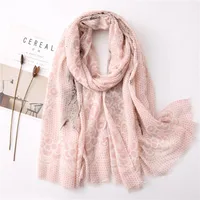Cotton And Linen Scarf Women Spring And Autumn Wild Feather Plain Pattern Long Shawl Women Suppliers main image 3