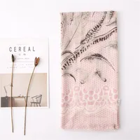 Cotton And Linen Scarf Women Spring And Autumn Wild Feather Plain Pattern Long Shawl Women Suppliers main image 4