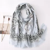 Cotton And Linen Scarf Women Spring And Autumn Wild Feather Plain Pattern Long Shawl Women Suppliers sku image 2
