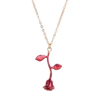 Lady Rose Alloy Stoving Varnish Women's Necklace sku image 1