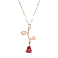 Lady Rose Alloy Stoving Varnish Women's Necklace sku image 3
