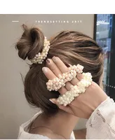 Girl Imitation Pearl Simple Korean Hair Ring Sweet Fresh Cheap Elastic Band Hair Headband main image 1
