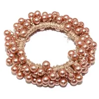 Girl Imitation Pearl Simple Korean Hair Ring Sweet Fresh Cheap Elastic Band Hair Headband sku image 1