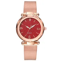 Fashion Angular Mirror Ladies Fashion Watch Ladies Watches Without Logo Glitter Pink Quartz Watch sku image 2