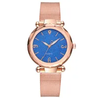 Fashion Angular Mirror Ladies Fashion Watch Ladies Watches Without Logo Glitter Pink Quartz Watch sku image 5