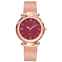 Fashion Angular Mirror Ladies Fashion Watch Ladies Watches Without Logo Glitter Pink Quartz Watch sku image 9