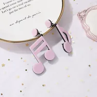 Korea New Fashion Cute Black And White Earrings Notes Exaggerated Earrings Wholesale main image 2