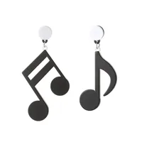 Korea New Fashion Cute Black And White Earrings Notes Exaggerated Earrings Wholesale main image 5