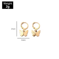Jewelry Fashion Pop Color Acrylic Butterfly Earrings Butterfly Earrings Women main image 5