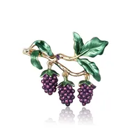 Korean Wild Fruit Jewelry Fashion Dripping Grape Brooch New Women&#39;s Brooch Pin main image 1