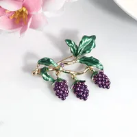 Korean Wild Fruit Jewelry Fashion Dripping Grape Brooch New Women&#39;s Brooch Pin main image 2