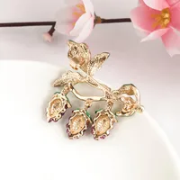 Korean Wild Fruit Jewelry Fashion Dripping Grape Brooch New Women&#39;s Brooch Pin main image 3