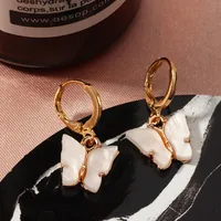 Jewelry Fashion Pop Color Acrylic Butterfly Earrings Butterfly Earrings Women sku image 1