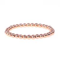 New Popular Beaded Stretch Bracelets Color Preservation Plating 8mm Copper Bead Bracelet Wholesale sku image 3