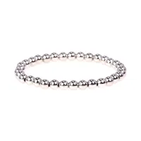 New Popular Beaded Stretch Bracelets Color Preservation Plating 8mm Copper Bead Bracelet Wholesale sku image 2