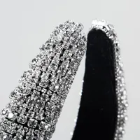 Fashion Colorful Diamond Sponge Hair Hoop Female Wide Version Baroque Wind Headband Wholesale main image 4