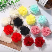 Korea New Fashion Hard Yarn Flower Earrings Exquisite Ear Jewelry Wholesale main image 4