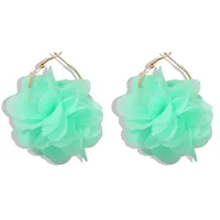 Korea New Fashion Hard Yarn Flower Earrings Exquisite Ear Jewelry Wholesale sku image 4