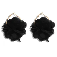 Korea New Fashion Hard Yarn Flower Earrings Exquisite Ear Jewelry Wholesale sku image 5