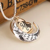 New Fashion Love Pendant I Love You Mom Sweater Chain Necklace  Nihaowholesale Wholesale main image 3