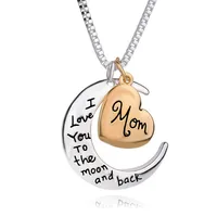 New Fashion Love Pendant I Love You Mom Sweater Chain Necklace  Nihaowholesale Wholesale sku image 1