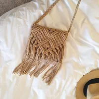 Women's Small Straw Square Bag Crossbody Bag Shoulder Bag main image 4