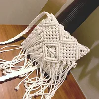Women's Small Straw Square Bag Crossbody Bag Shoulder Bag sku image 1