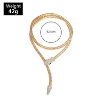 New Fashion Retro Fashion Spirit Snake Diamond Necklace Necklace Serpentine Bracelet Bracelet Wholesale main image 5