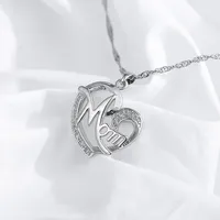 New Fashion Creative Mother&#39;s Day Gift Mom Diamond Necklace Wholesale main image 2