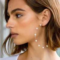 New Fashion Pearl Large Circle Earrings For Women Wholesale main image 1