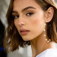 New Fashion Pearl Large Circle Earrings For Women Wholesale main image 2