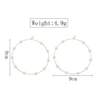 New Fashion Pearl Large Circle Earrings For Women Wholesale main image 5