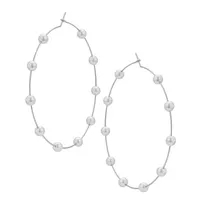 New Fashion Pearl Large Circle Earrings For Women Wholesale sku image 2