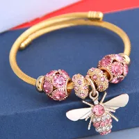 New Fashion Simple Flash Diamond Bee Pendant Multi-element Accessories Bracelet  Nihaowholesale Wholesale main image 4