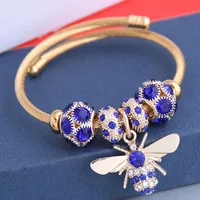 New Fashion Simple Flash Diamond Bee Pendant Multi-element Accessories Bracelet  Nihaowholesale Wholesale main image 2