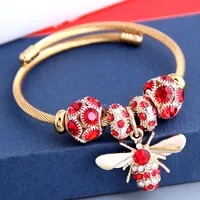 New Fashion Simple Flash Diamond Bee Pendant Multi-element Accessories Bracelet  Nihaowholesale Wholesale main image 1